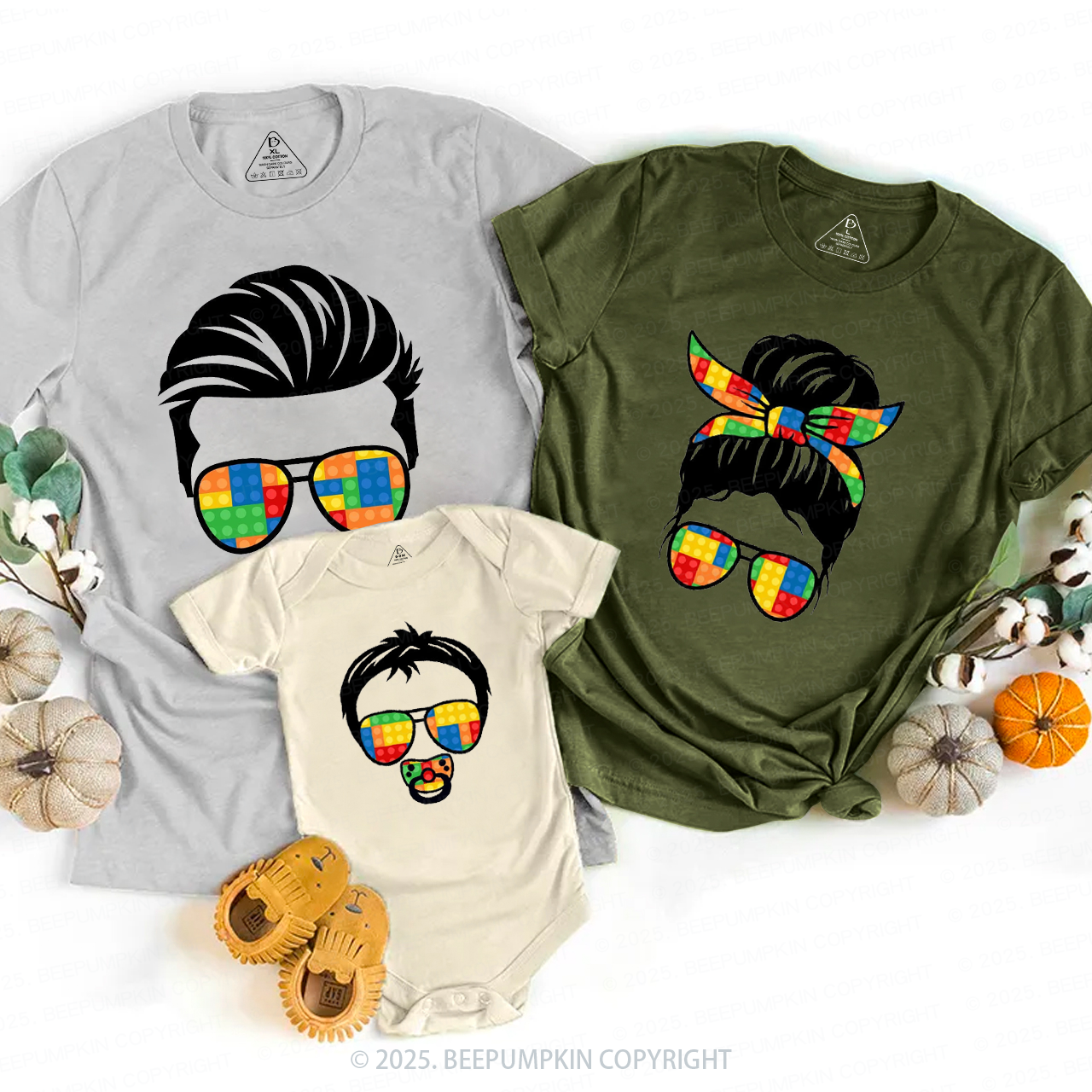 Personalized Bricks Family Matching Tees Beepumpkin