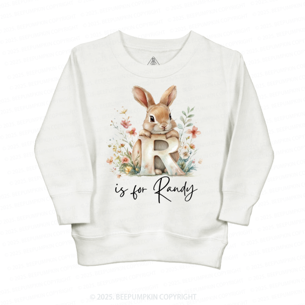 Personalized Name Animal Letter Kid's Sweatshirt