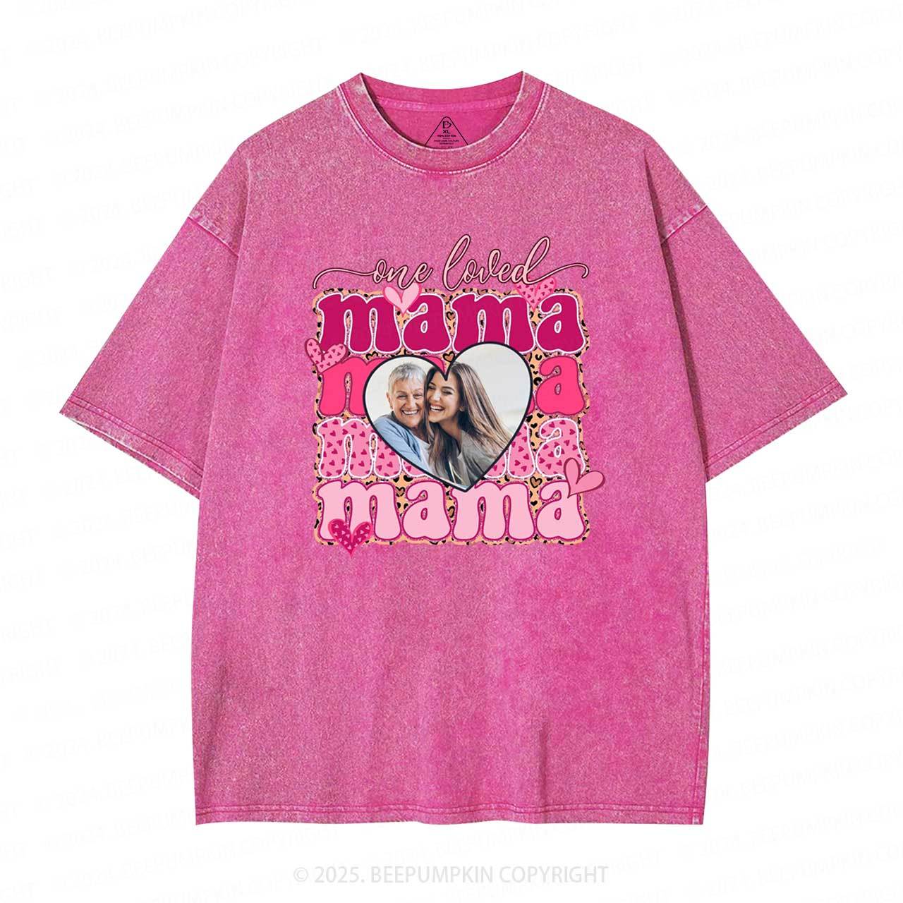 Personalized Photo Mother's Day Washed T-Shirts