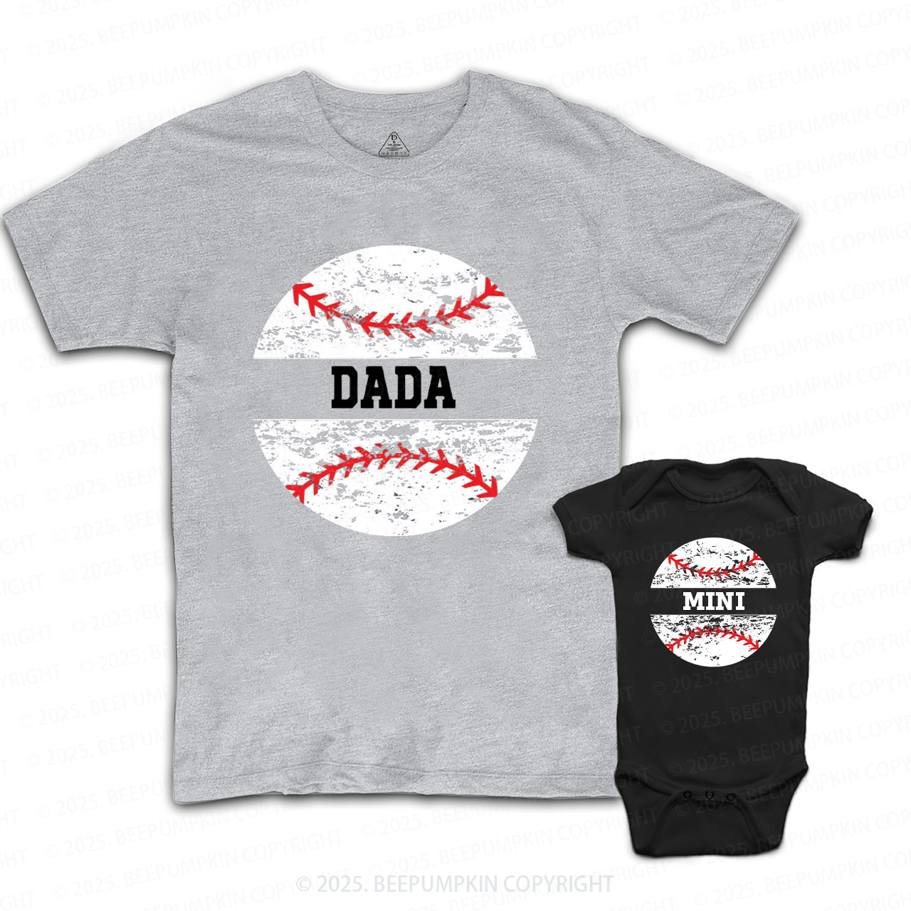 Personalized Baseball Dad&Me Matching Shirts