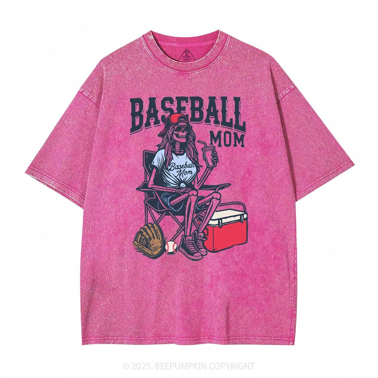 Baseball Mom Washed T-Shirts