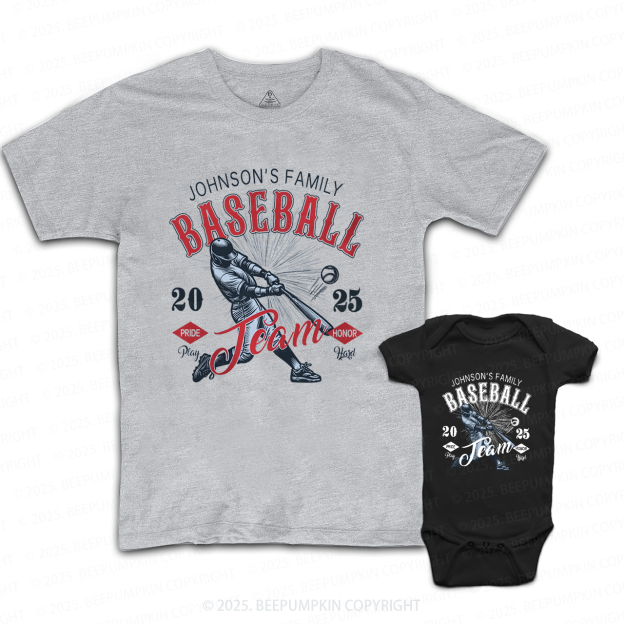 Personalized Family Name Dad&Me Matching Shirts 
