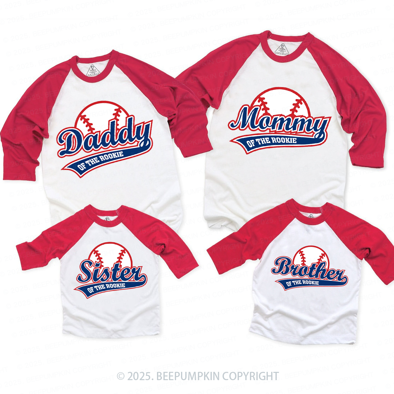 Personalized Rookie Of The Year Family Matching Raglan Sleeves T-Shirts Beepumpkin 