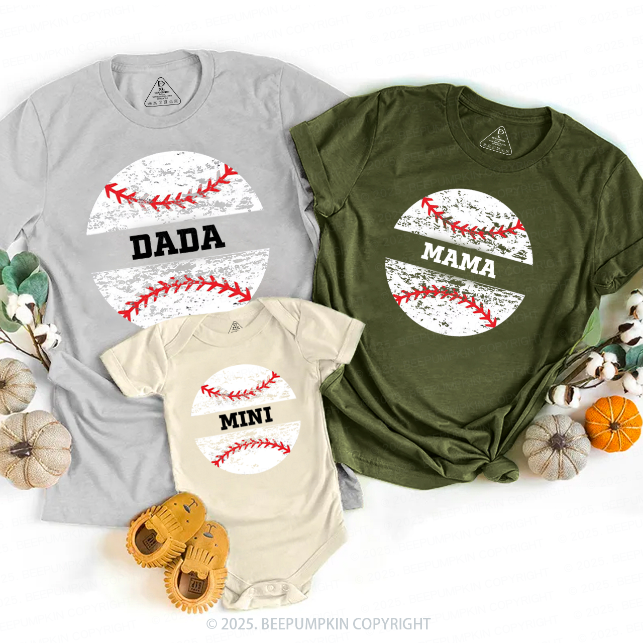 Personalized Baseball Family Name Matching Tees Beepumpkin