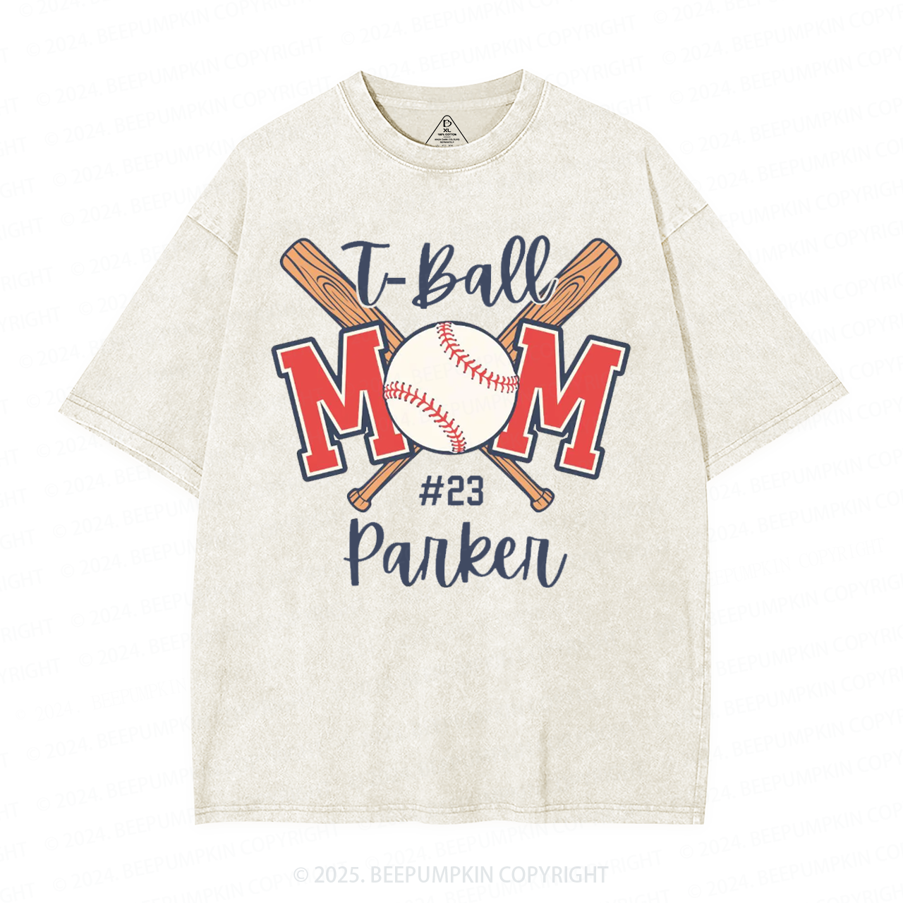 T-Ball Mom Washed T-Shirts