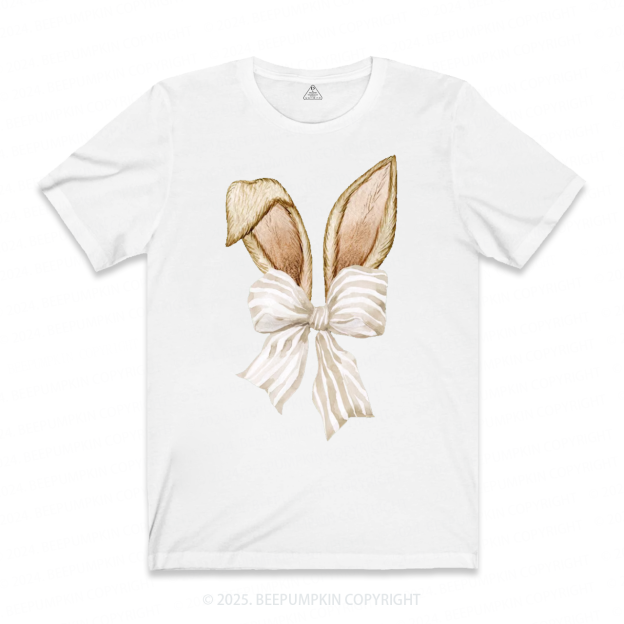 Coquette Bow Bunny Ears Easter  Mama T-Shirts