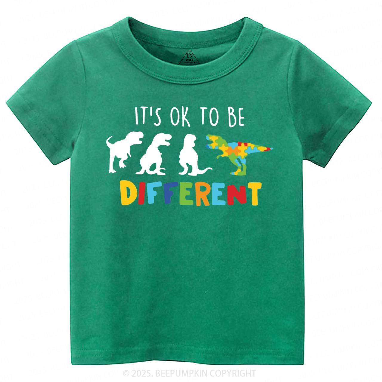 It's Ok To Be Different Toddler&Kid's Tees Beepumpkin