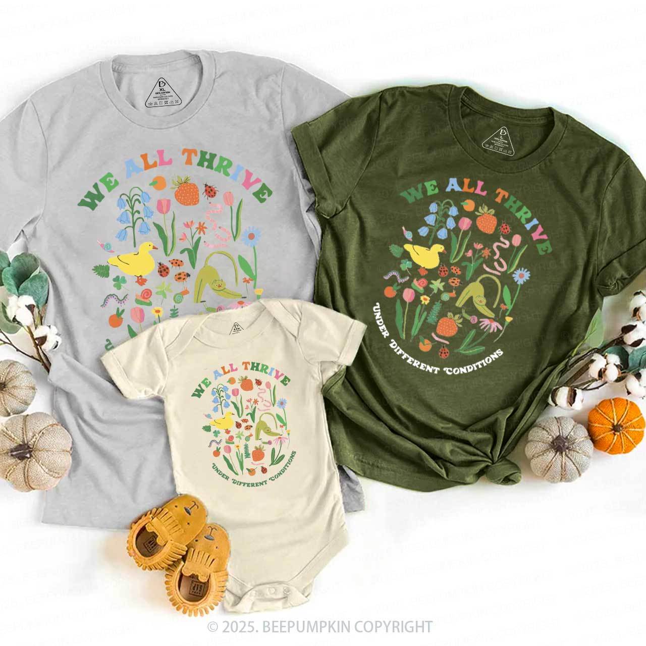 We All Thrive Family Matching Tees Beepumpkin