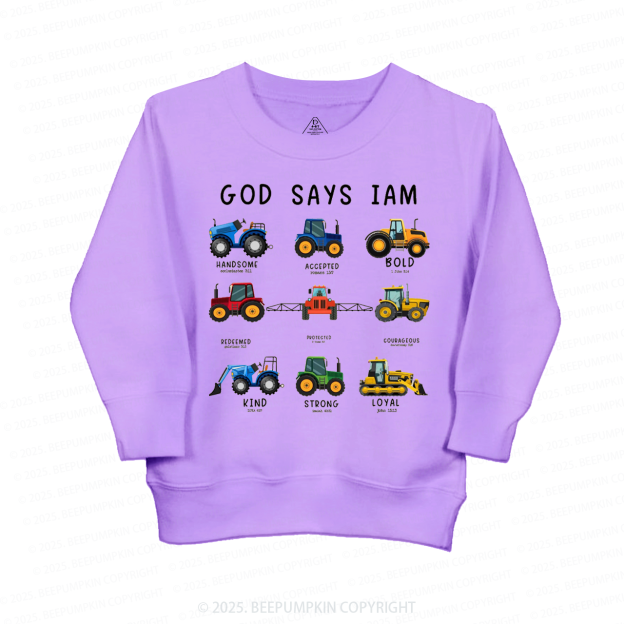 Good Says I Am Kid's Sweatshirt
