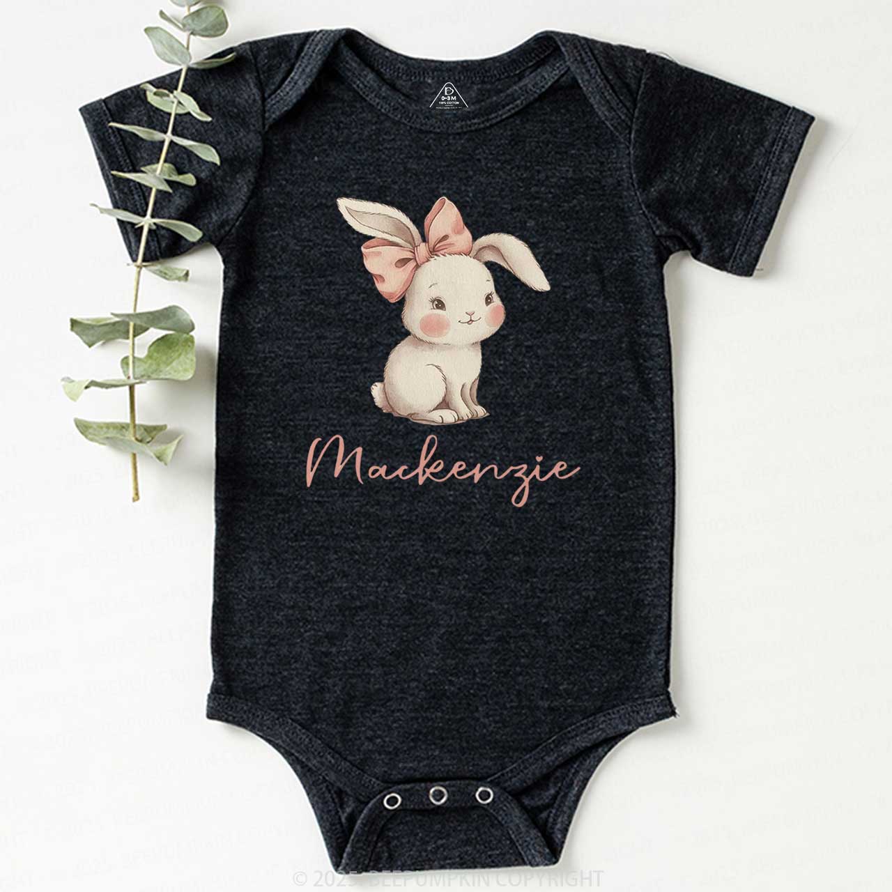 Personalized Name Easter Bunny Bodysuit Beepumpkin