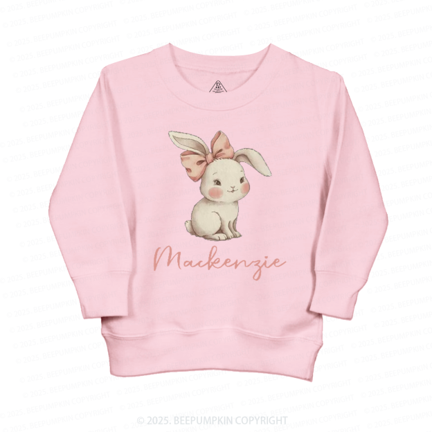 Personalized Name Easter Bunny Kid's Sweatshirt