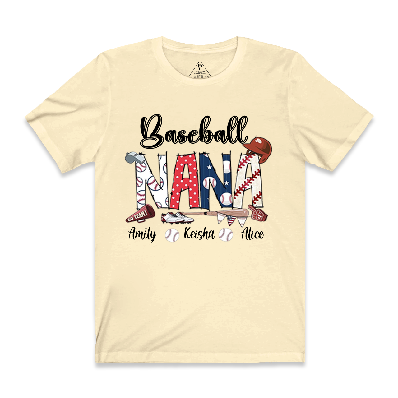 Personalized Kid‘s Names Baseball Grandma T-Shirts