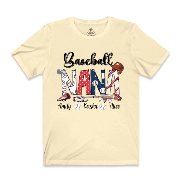 Personalized Kid‘s Names Baseball Grandma T-Shirts