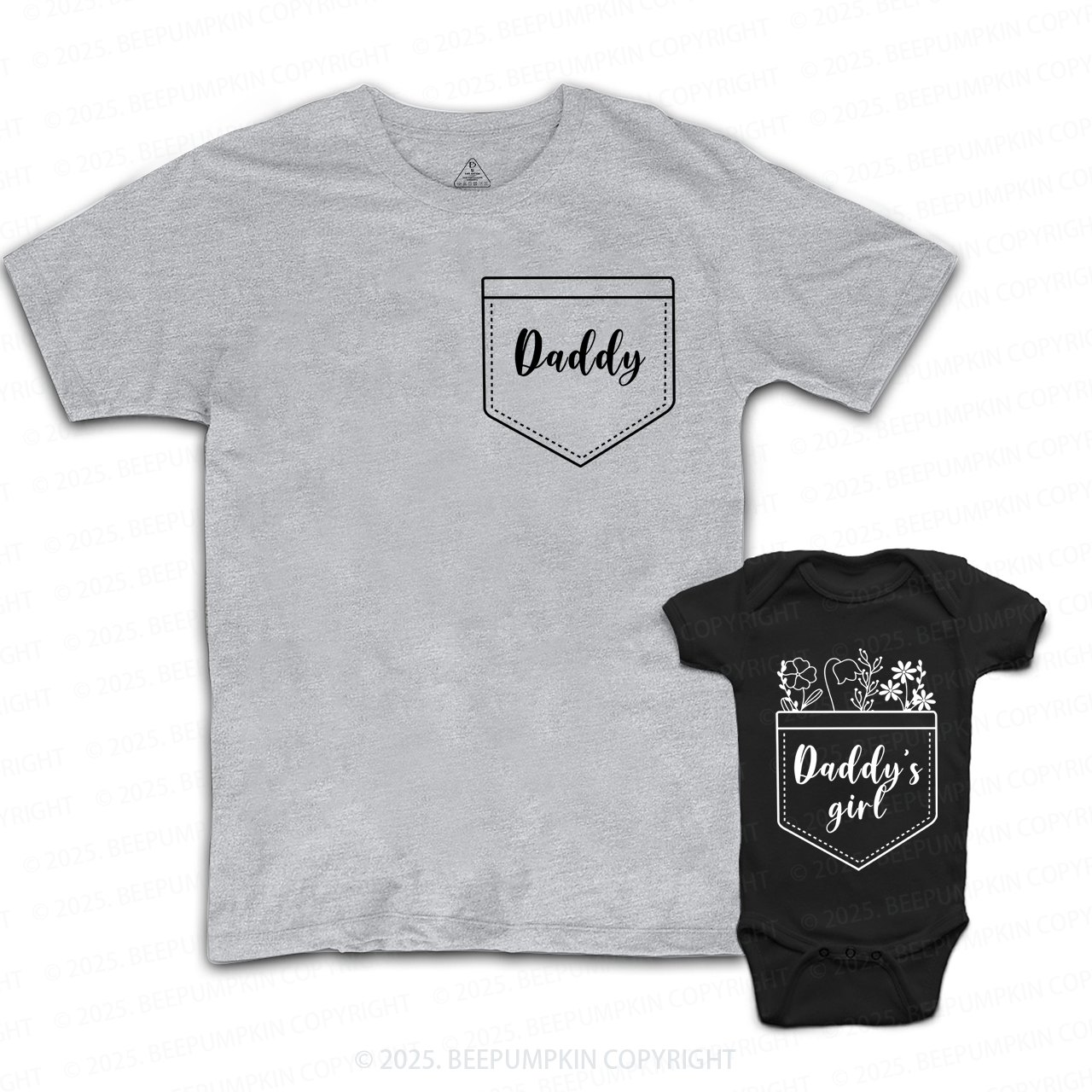 Daddy & Daddy's Girl With Florals Matching Dad and me Shirt