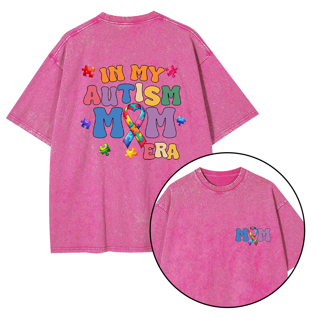 In My Autism Mom Era Washed T-Shirts