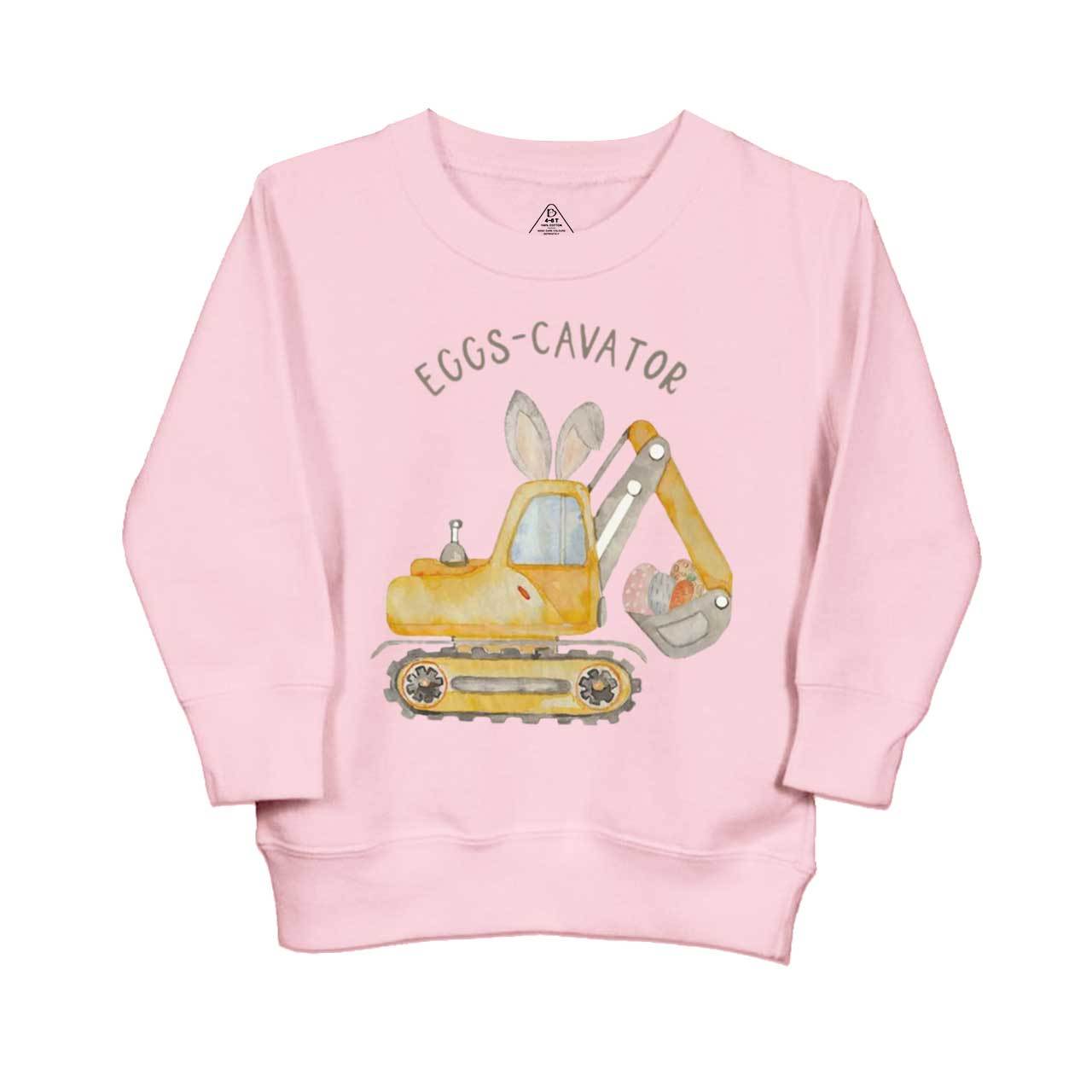 Eggs-Cavator Told Kid's Sweatshirt