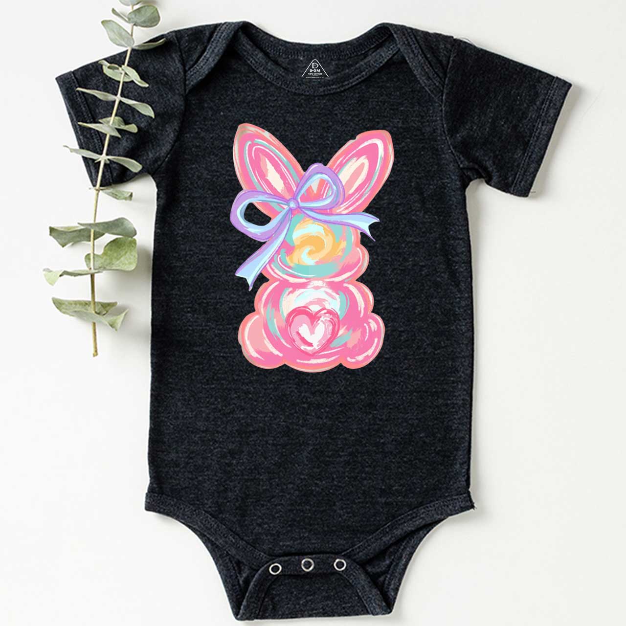 Brushstroke Bunny Easter Bodysuit Beepumpkin