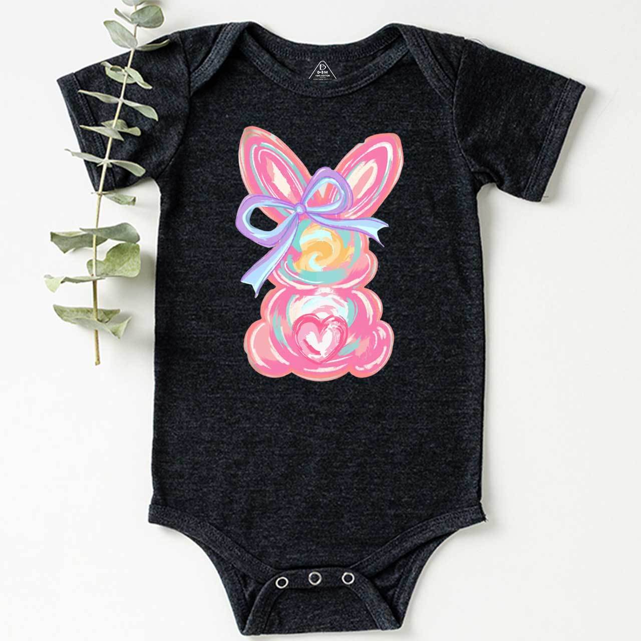 Brushstroke Bunny Easter Bodysuit Beepumpkin