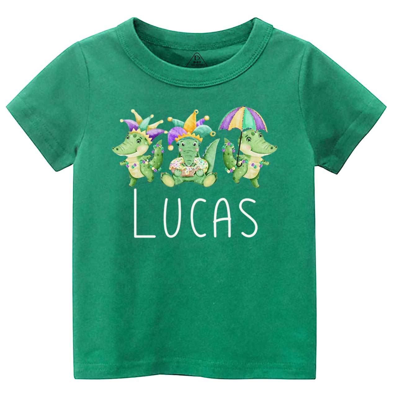 Personalized Mardi Gras Alligators Toddler&Kid's Tees Beepumpkin