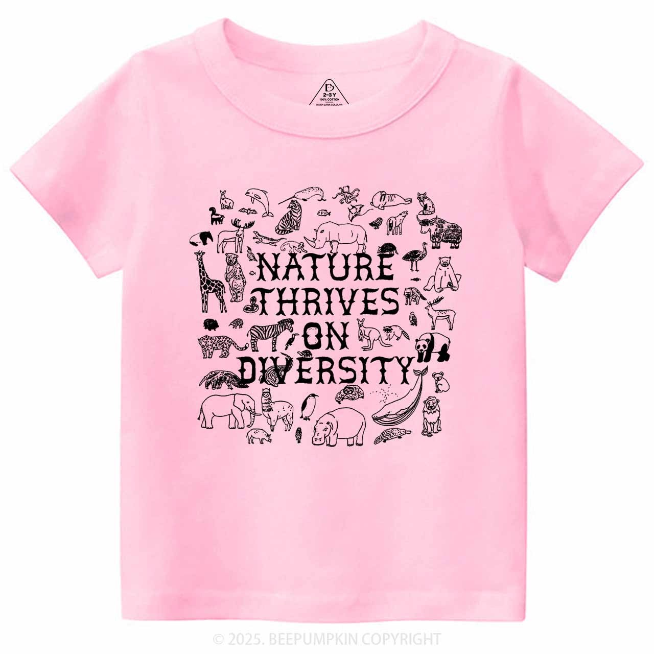 Nature Thrives On Divesity Toddler&Kid's Tees Beepumpkin
