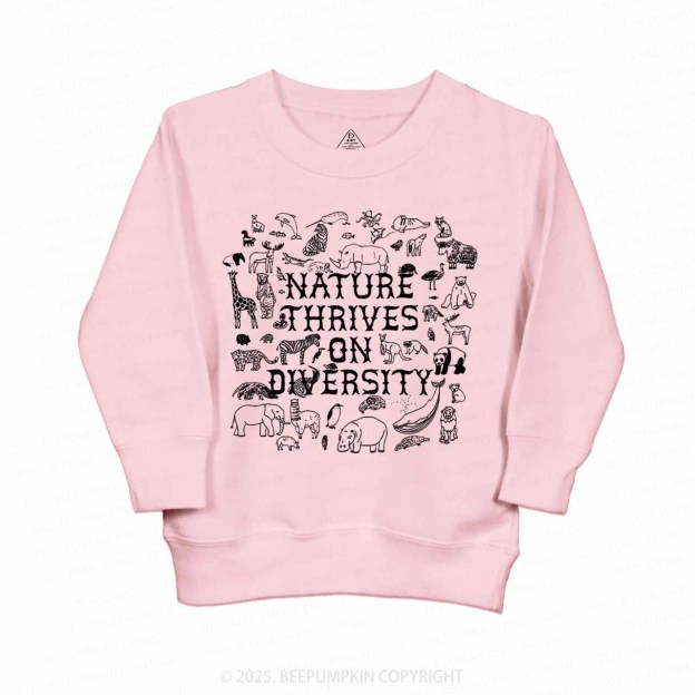Nature Thrives On Divesity Kid's Sweatshirt