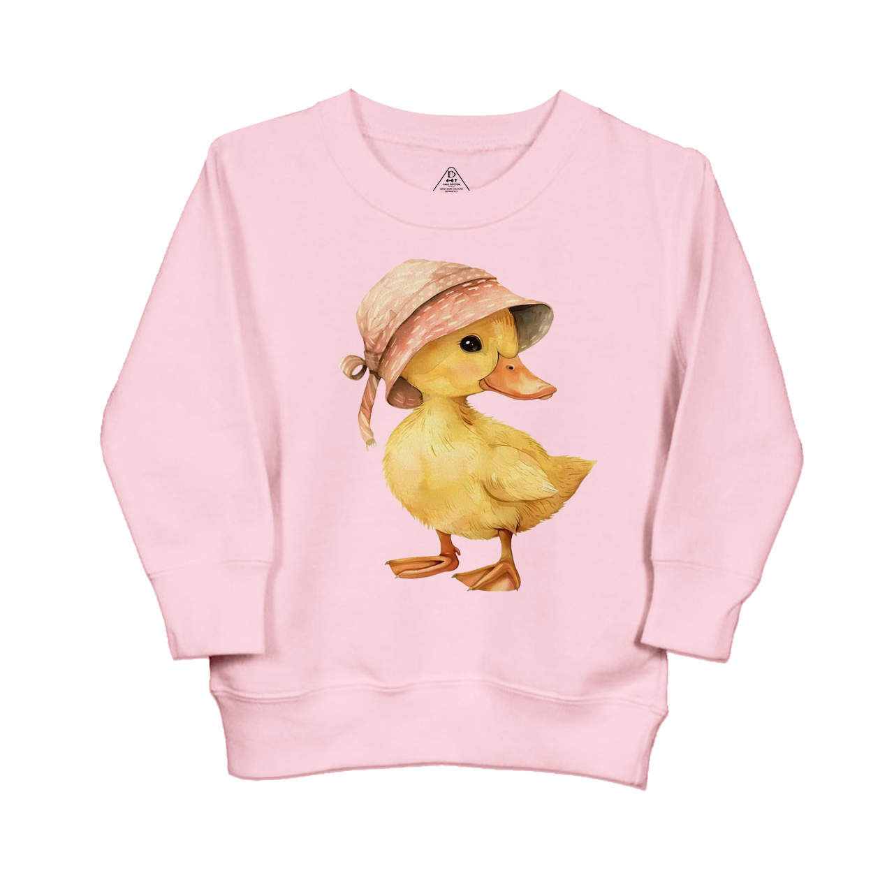 Baby Duck Pink Hat Kid's Sweatshirt