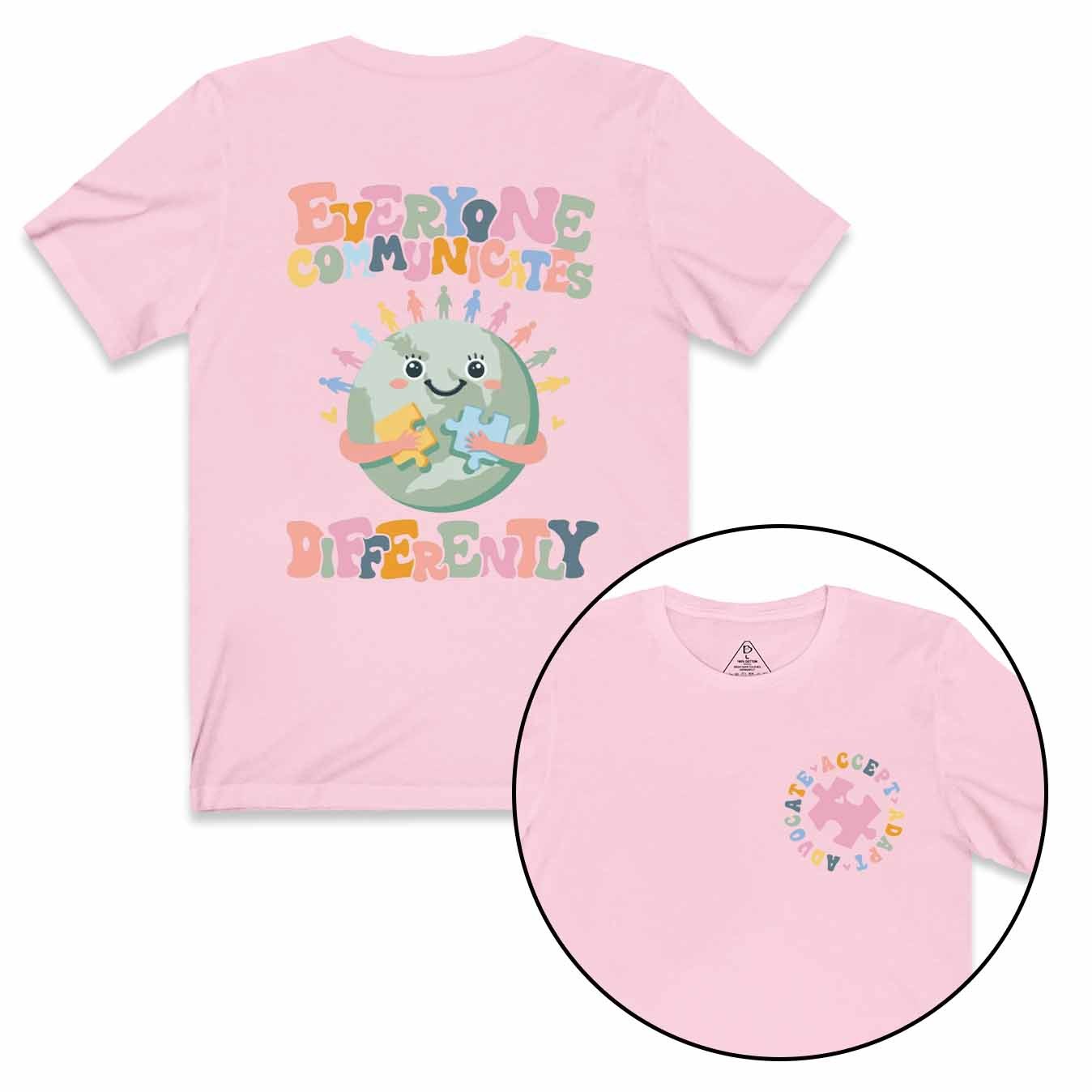 Everyone Communicates Differently Mama T-Shirts