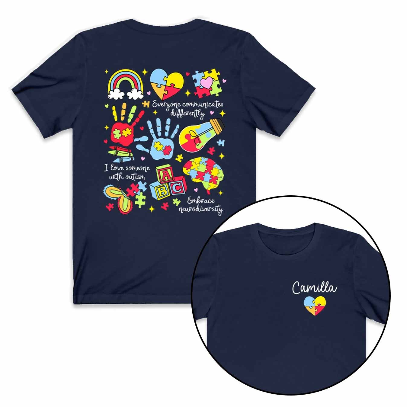 Personalized Autism Mama T-Shirts
