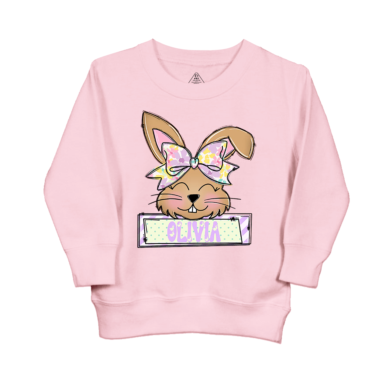 Personalized Bunny Name Kid's Sweatshirt
