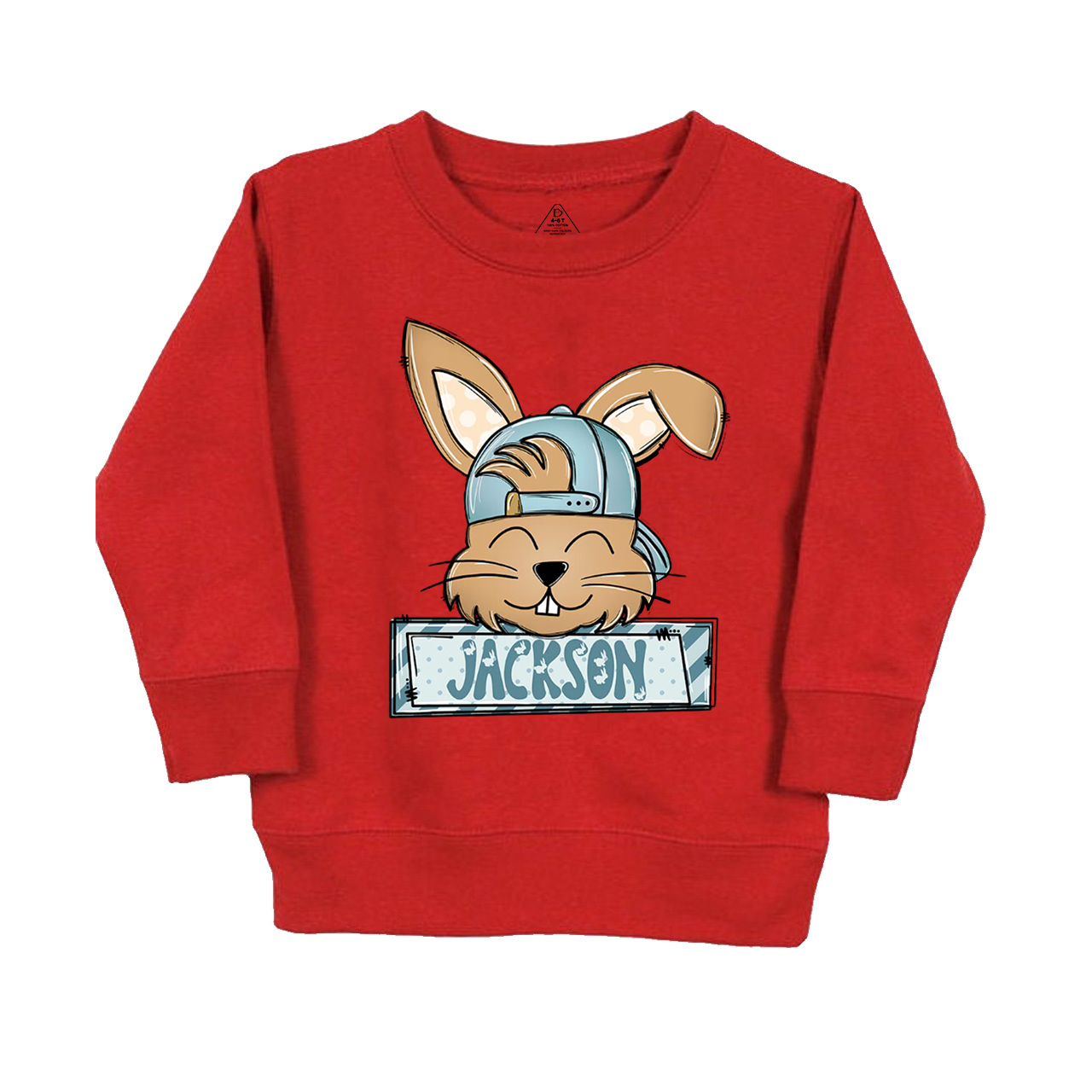 Personalized Bunny Boy’s Name Kid's Sweatshirt