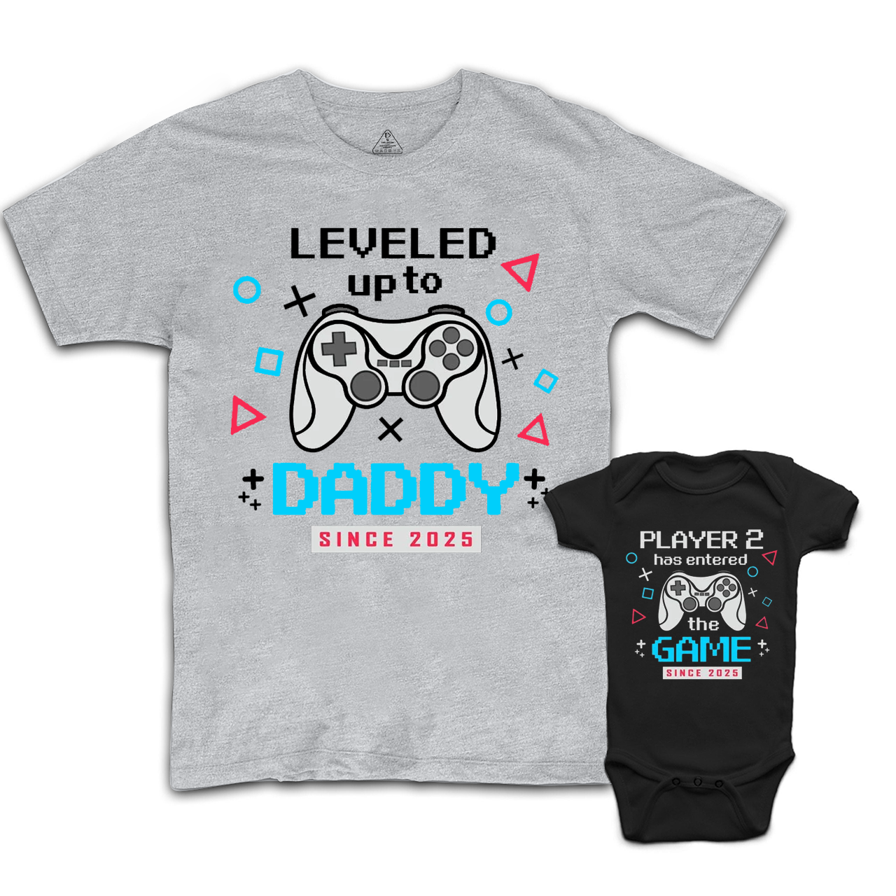 Leveled Up To Daddy Dad&Me Matching Shirts