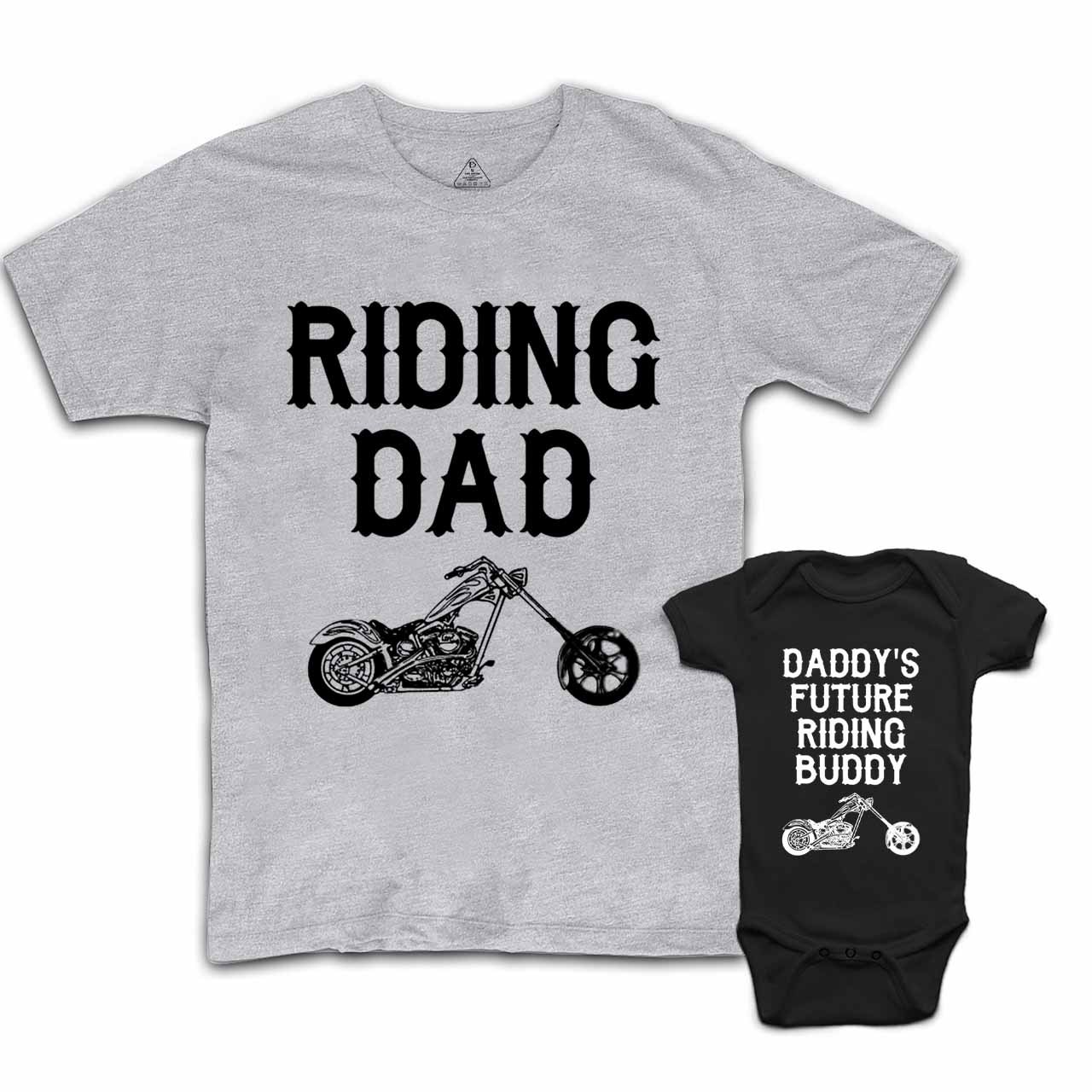 Daddy's Future Riding Buddy Dad&Me Matching Shirts