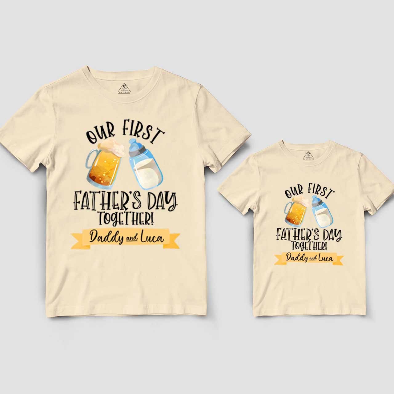 Personalized Our First Father's Day Dad&Me Matching Shirts
