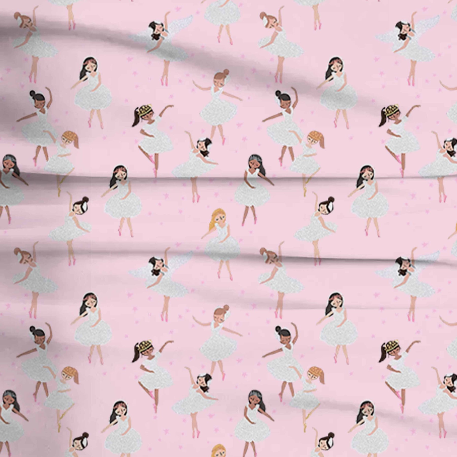 Glitter Ballerina Girls Two-Piece Pajama Set For Kids