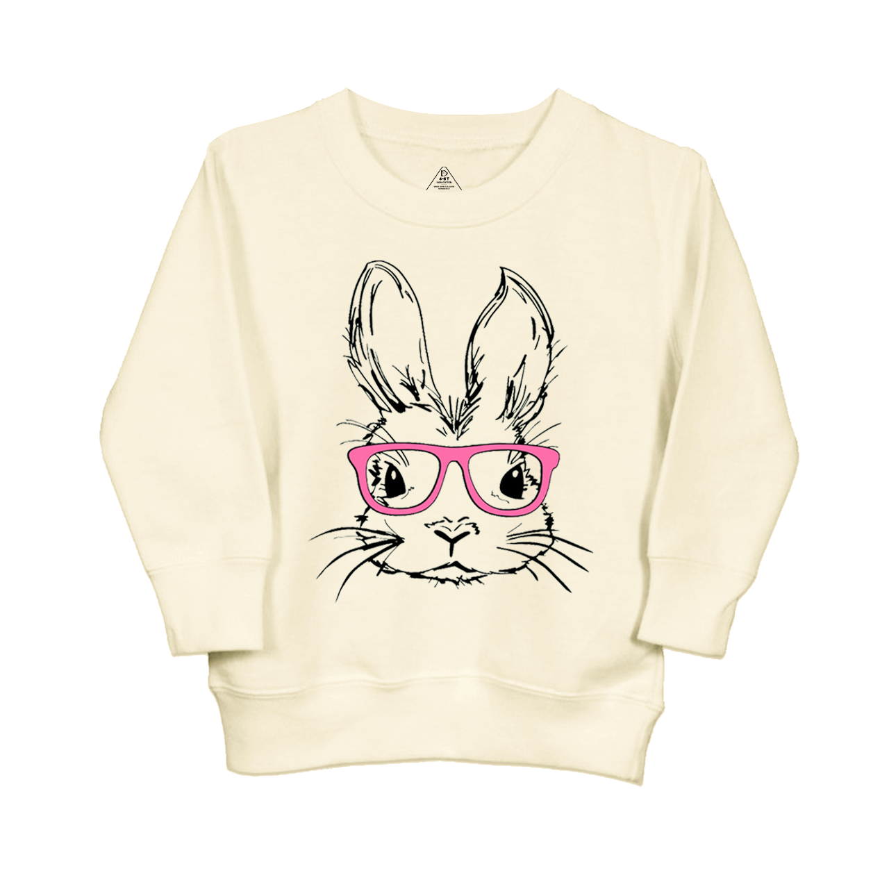 Easter Bunny With Pink Glasses Bunny Kid's Sweatshirt