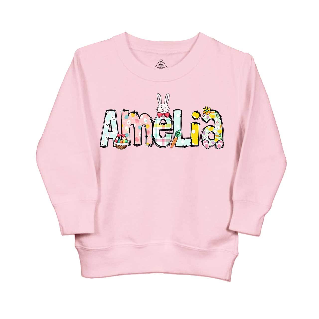 Personalized Easter Alphabet Name Kid's Sweatshirt