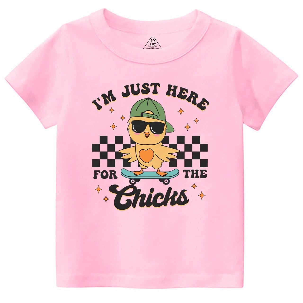 I’m Just Here for the Chicks Toddler&Kid's Tees Beepumpkin