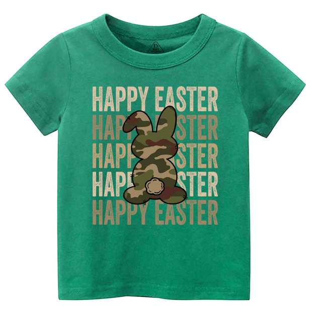Easter Camouflage Happy Bunny Toddler&Kid's Tees Beepumpkin