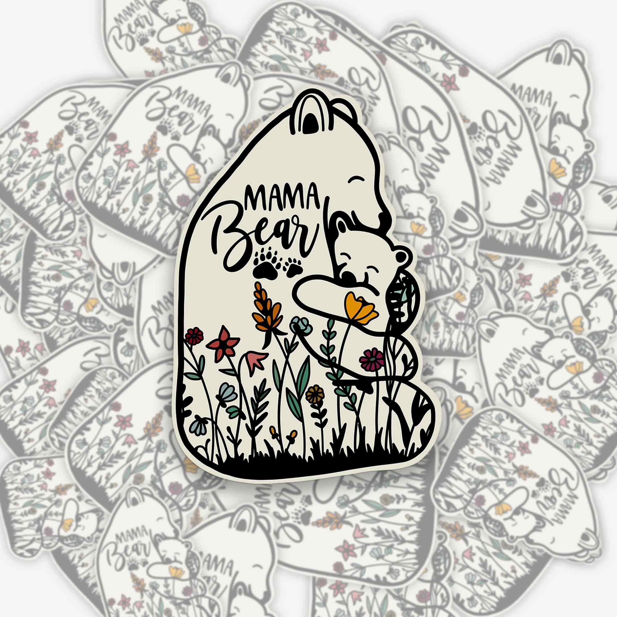 Mommy Bear Hug Gift Stickers
