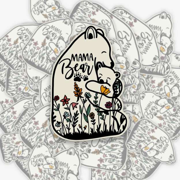 Mommy Bear Hug Gift Stickers