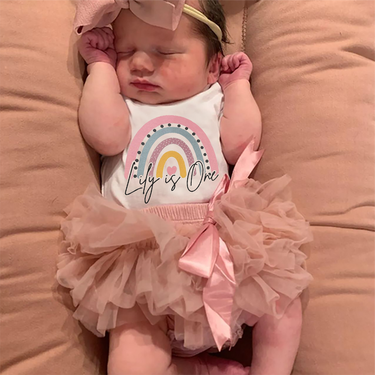 Personalized Baby Girls 1st First Birthday Tutu Outfit Set (3 Pieces)
