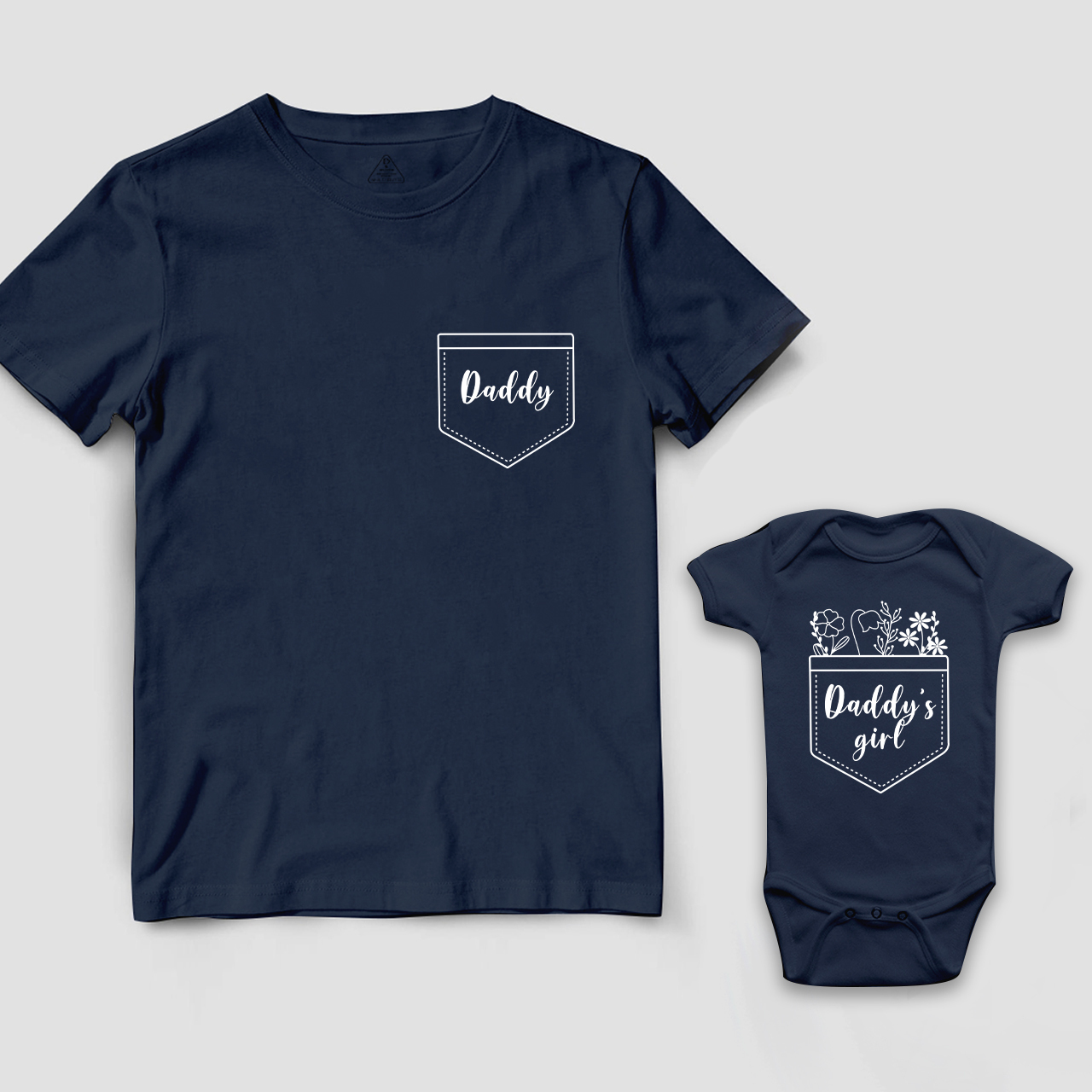 Daddy & Daddy's Girl With Florals Matching Dad and me Shirt