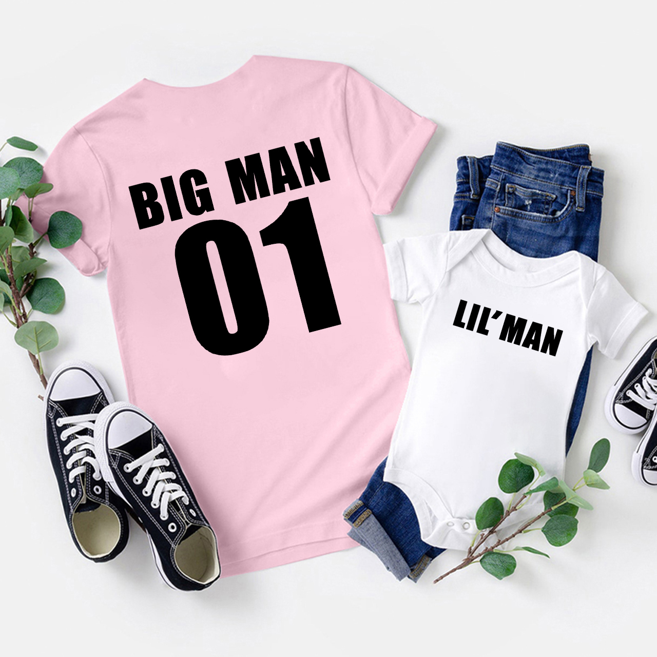 Big Man Lil' Man Dad&Me Matching Shirts