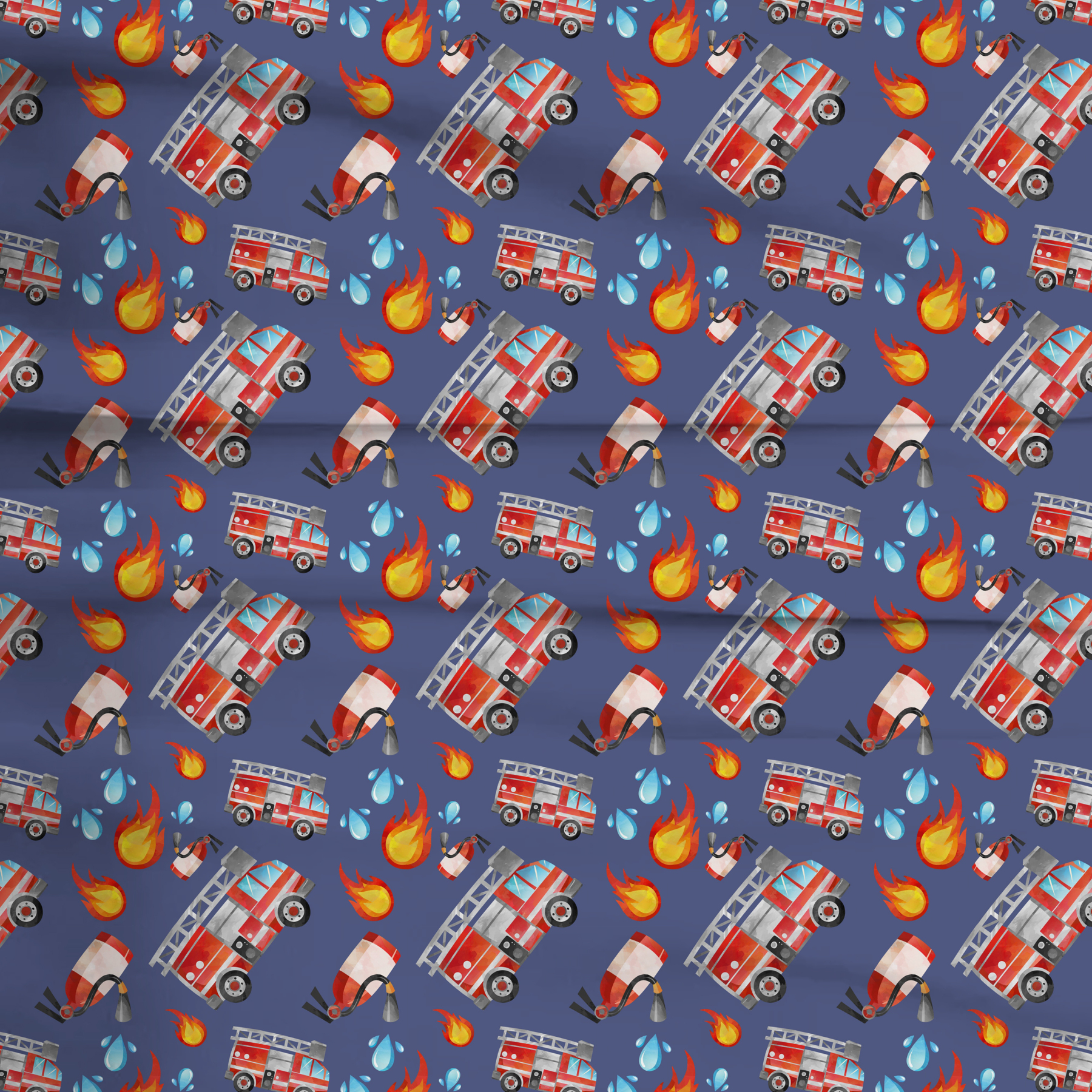 Firetruck Two-Piece Pajama Set For Kids