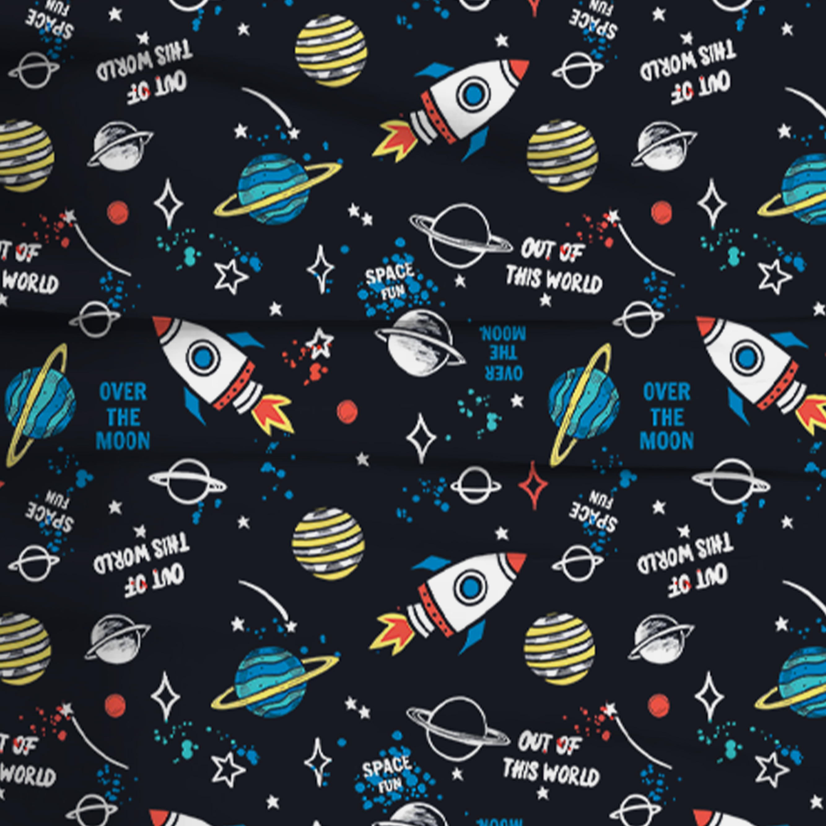Universe Space Two-Piece Pajama Set For Kids
