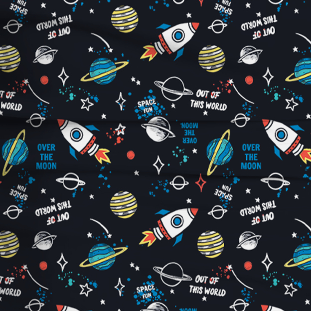 Universe Space Two-Piece Pajama Set For Kids