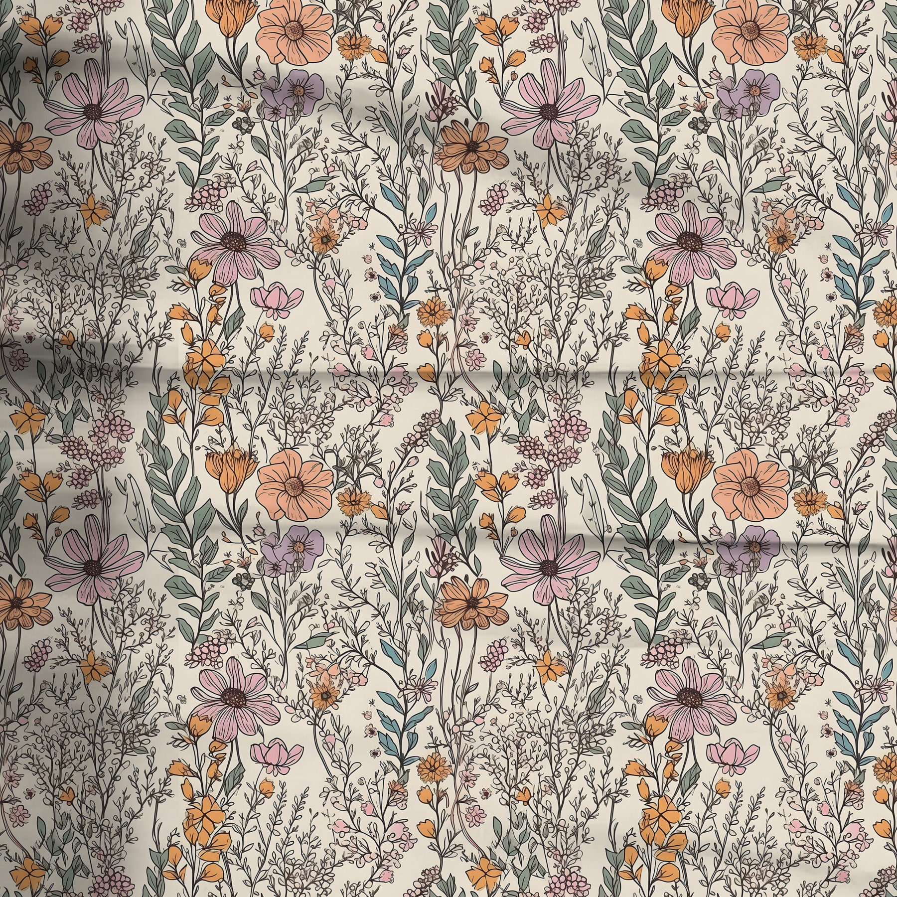 Wildflower Garden Floral Two-Piece Pajama Set For Kids