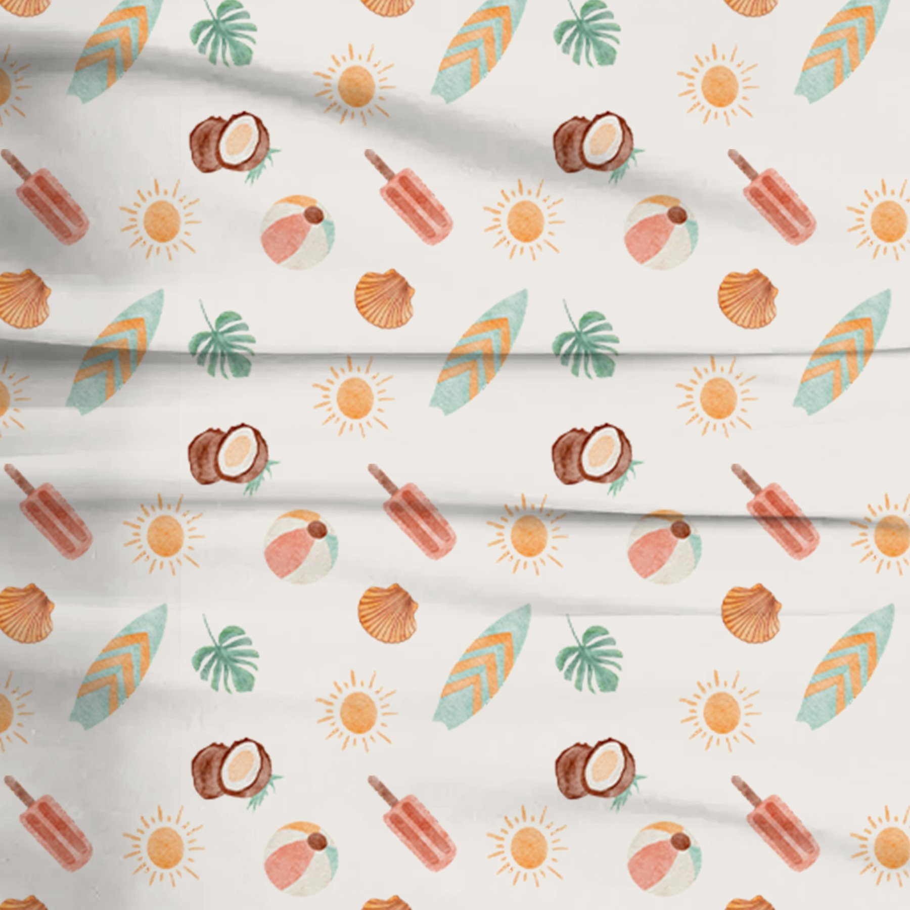 Natural Beach Two-Piece Pajama Set For Kids