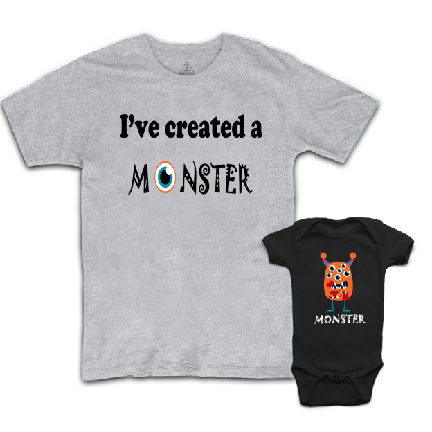 Created a Monster Matching Dad and me Shirt