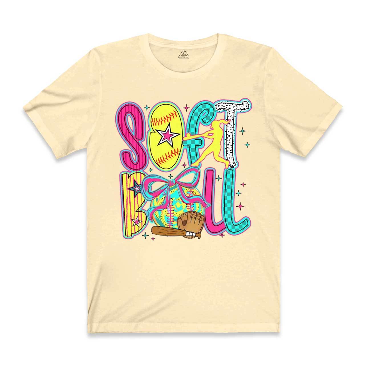 Softball Coquette Game Day Mama T-Shirts